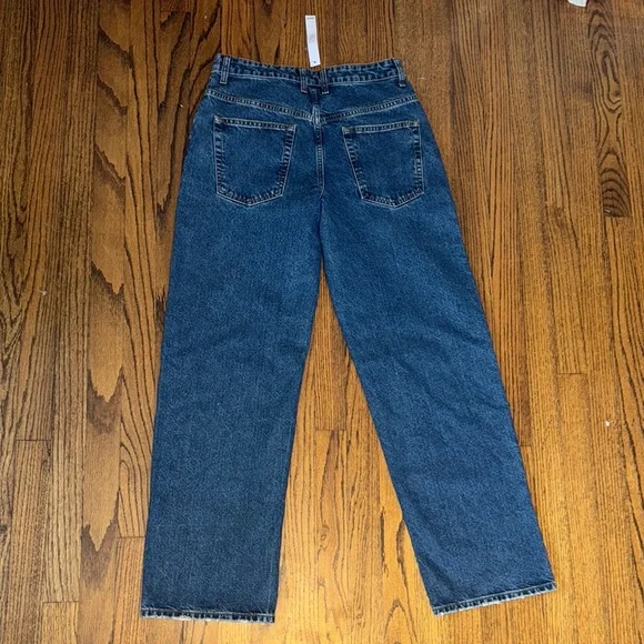 ASOS Blue Wide Leg Jeans with Distressed Details Size 26 - Picture 4 of 6